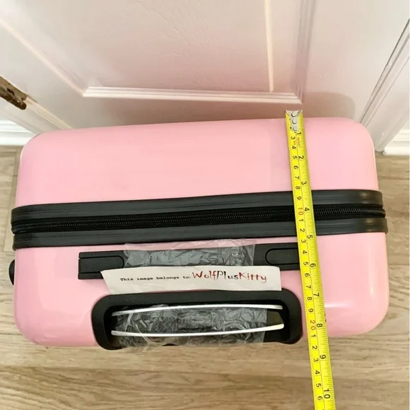 Dolls home pink punk positive Cattitude rolling travel bag NEW - Picture 10 of 10